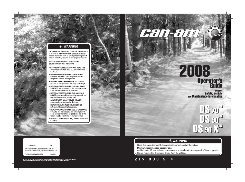 BRP DS70 User Manual | Page 140 / 140
