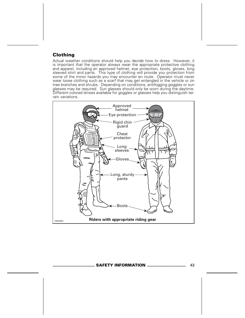 Clothing | BRP DS70 User Manual | Page 45 / 140