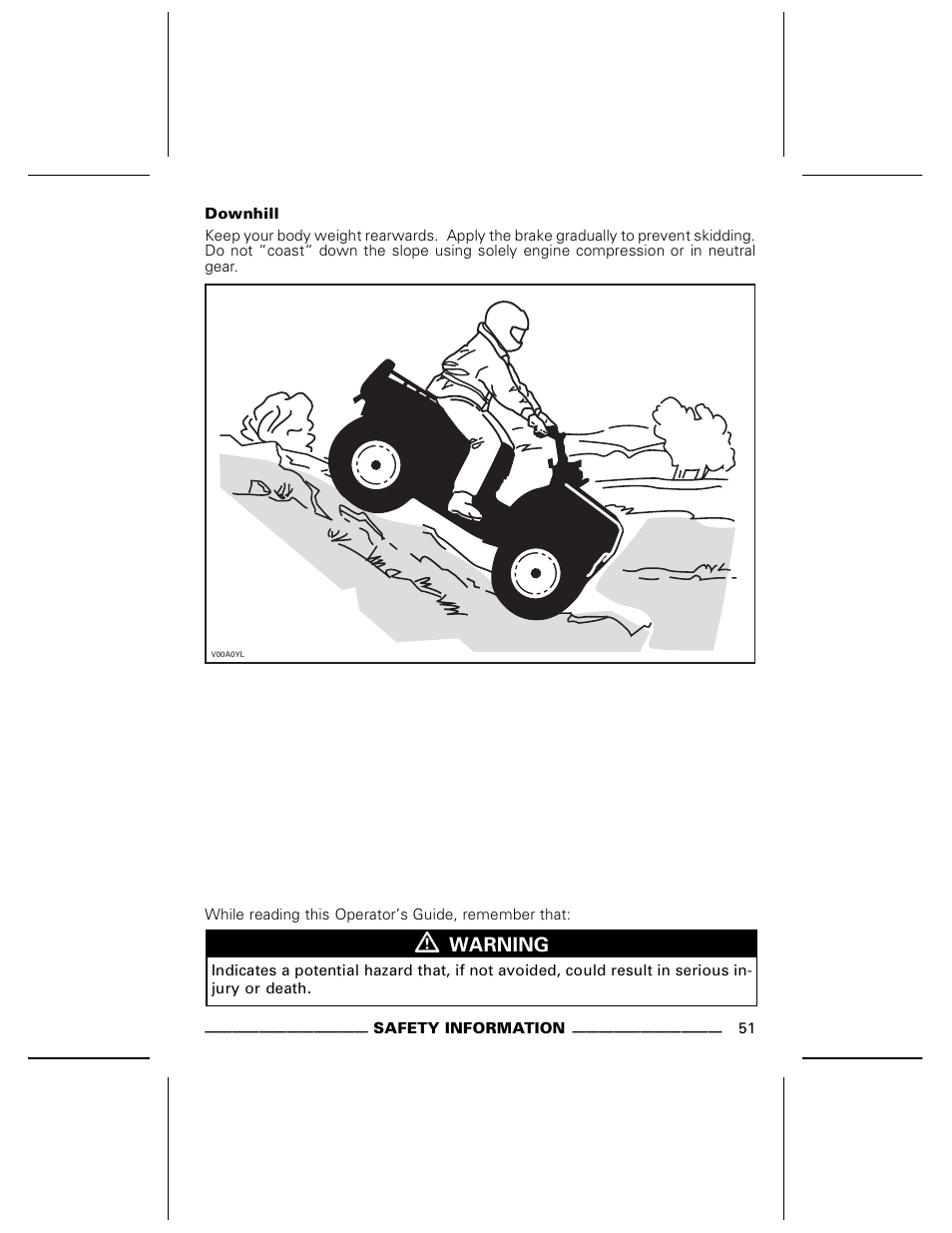 Downhill | BRP DS70 User Manual | Page 53 / 140