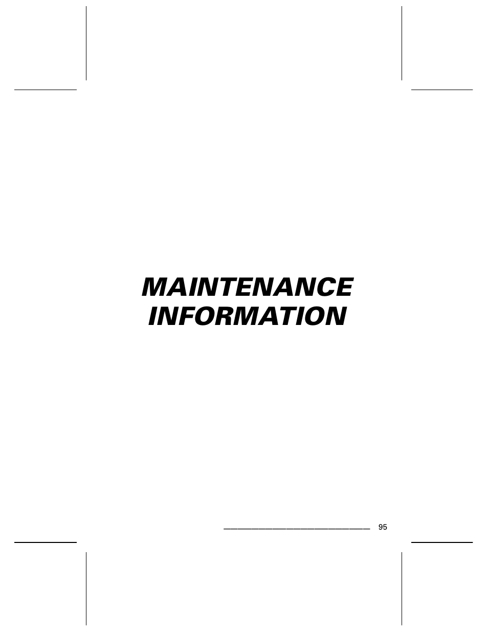 Maintenance information | BRP DS70 User Manual | Page 97 / 140