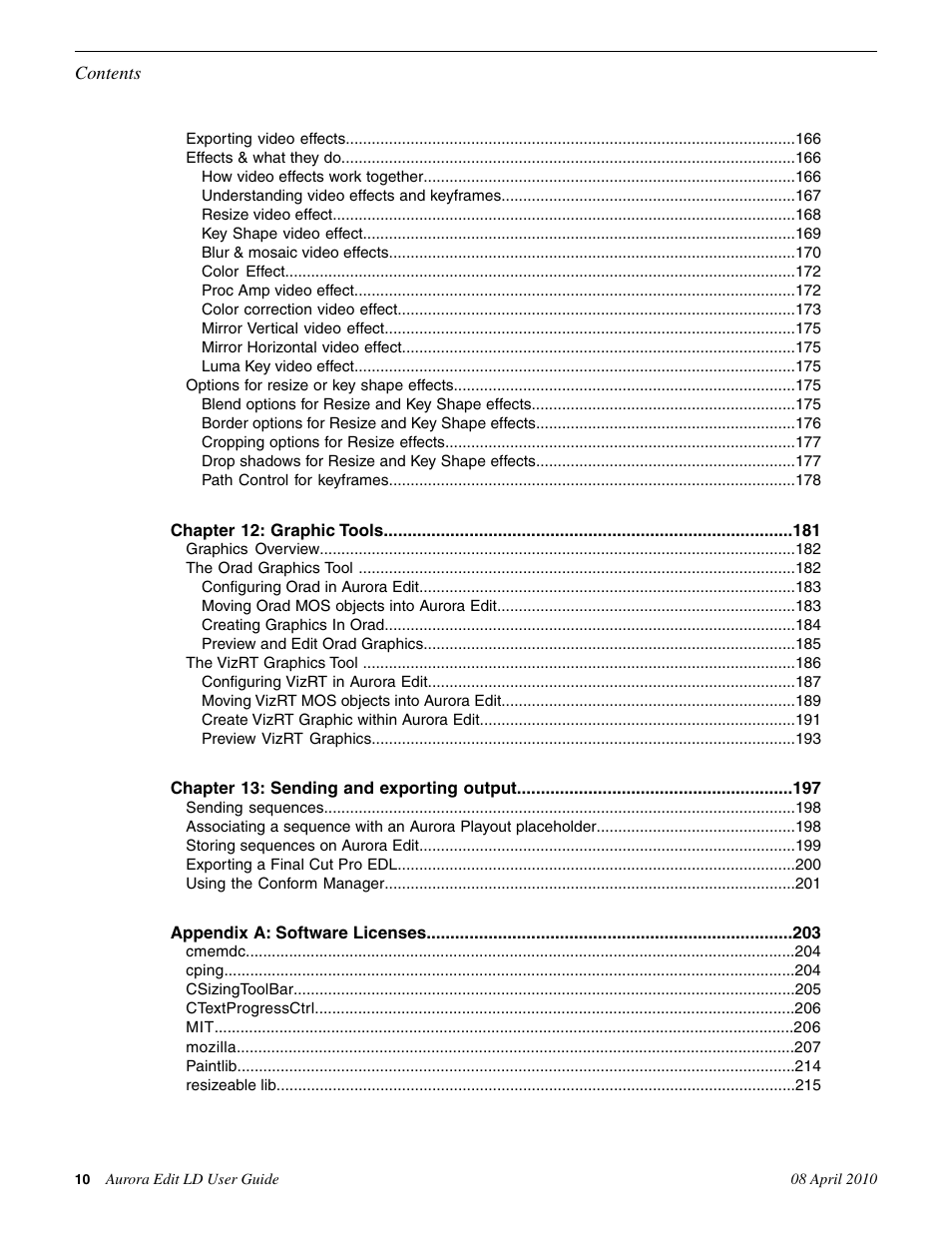 Grass Valley Aurora Edit LD v.7.0 User Manual | Page 10 / 228