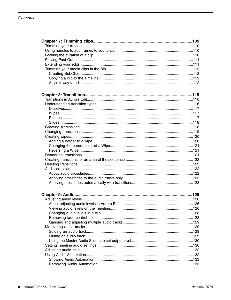 Grass Valley Aurora Edit LD v.7.0 User Manual | Page 8 / 228