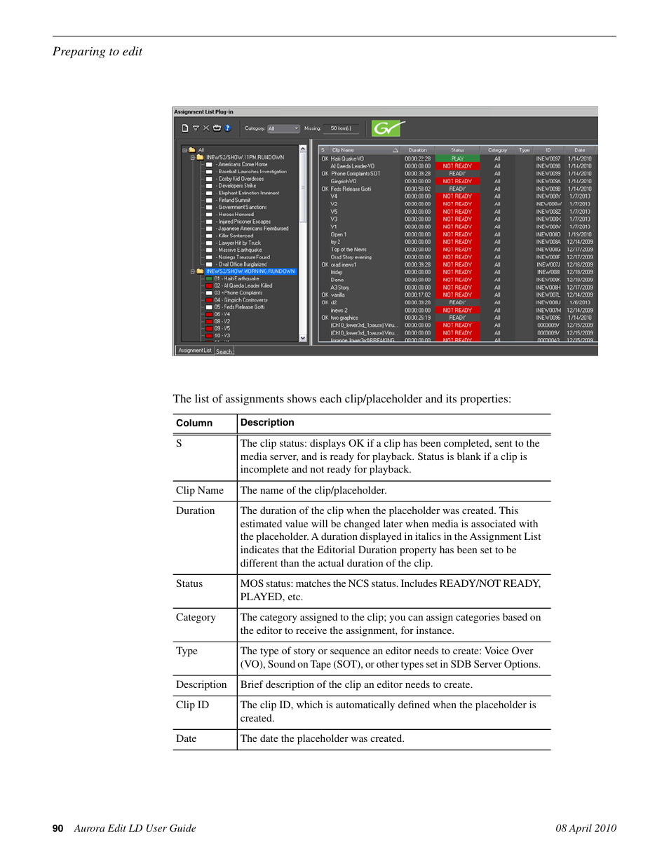 Grass Valley Aurora Edit LD v.7.0 User Manual | Page 90 / 228