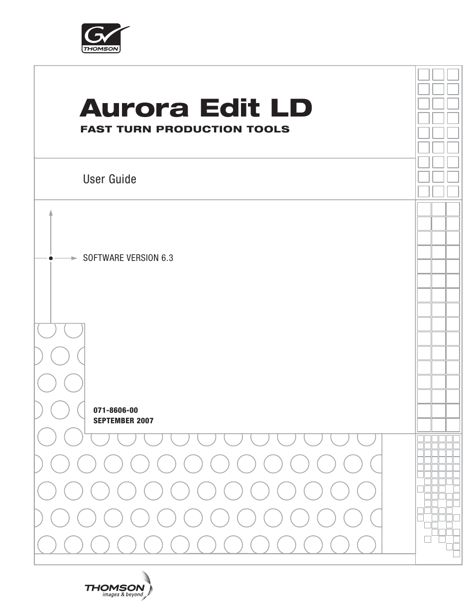 Grass Valley Aurora Edit LD v.6.3 User Manual | 100 pages