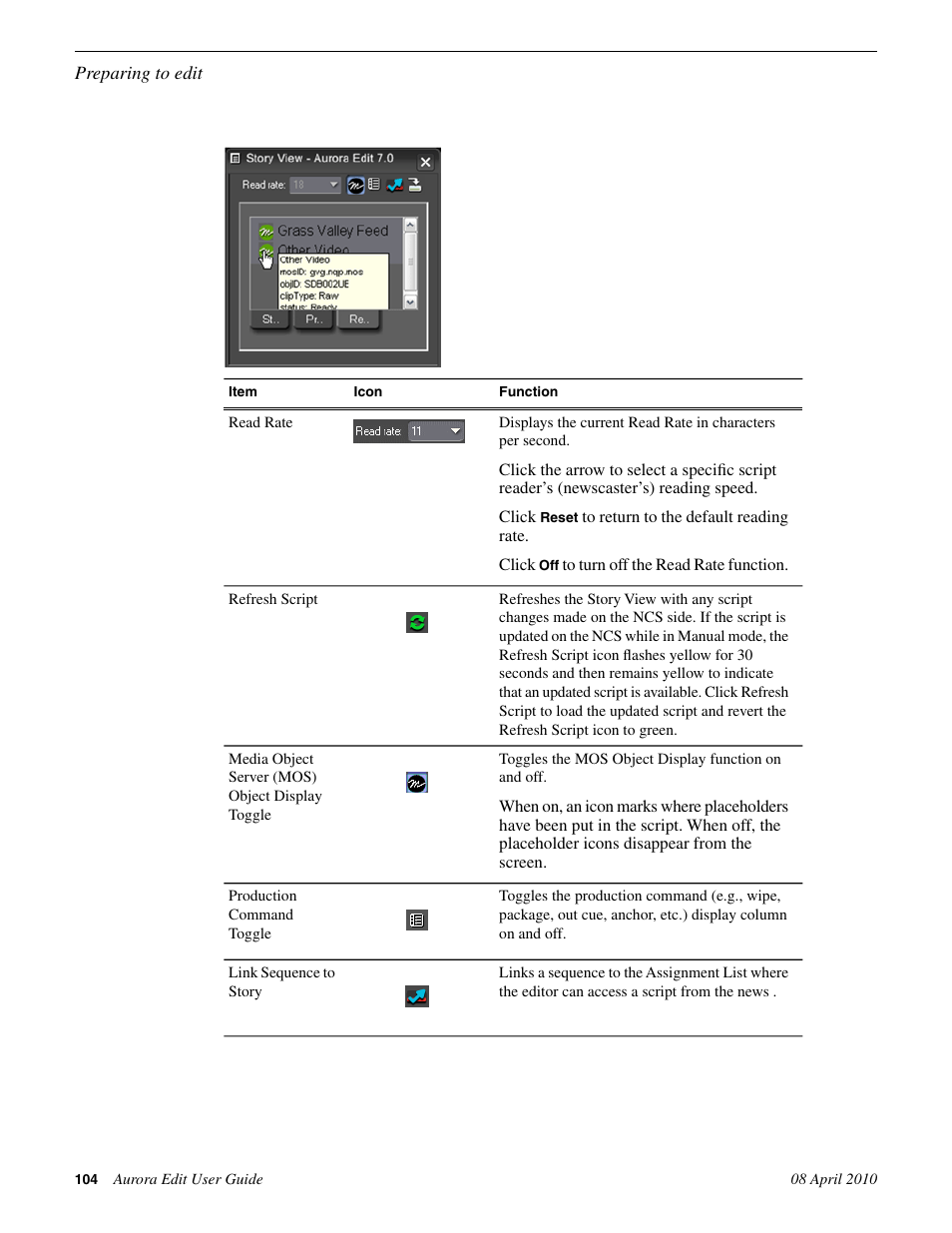 Grass Valley Aurora Edit v.7.0 User Manual | Page 104 / 280