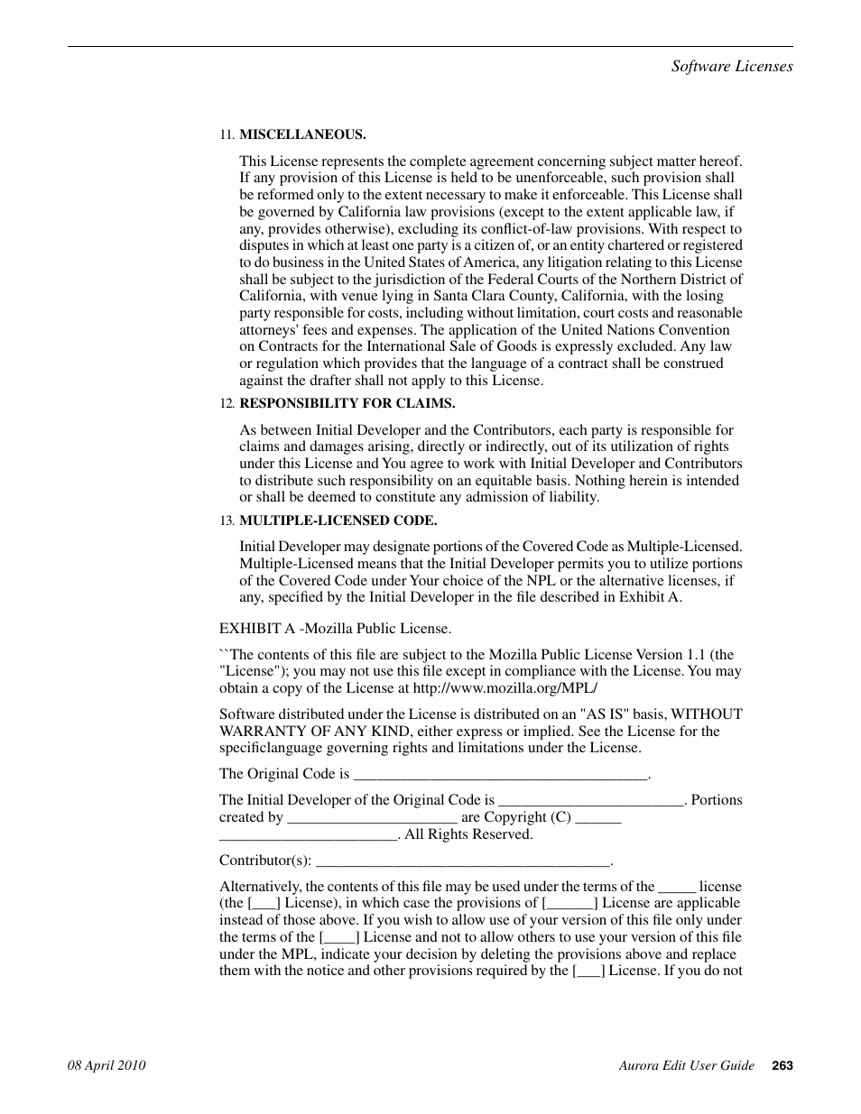 Grass Valley Aurora Edit v.7.0 User Manual | Page 263 / 280