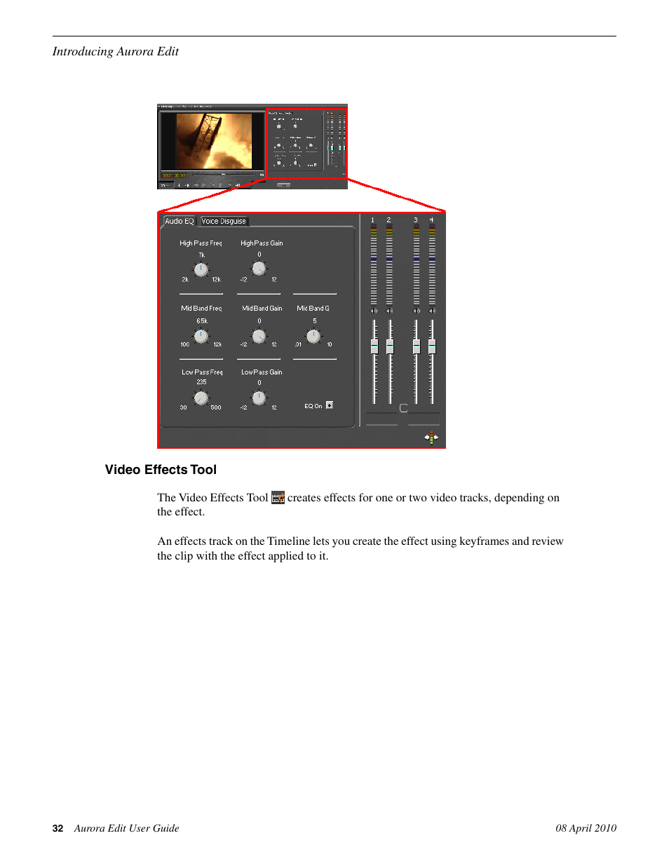 Video effects tool | Grass Valley Aurora Edit v.7.0 User Manual | Page 32 / 280