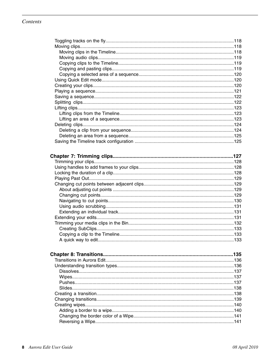 Grass Valley Aurora Edit v.7.0 User Manual | Page 8 / 280