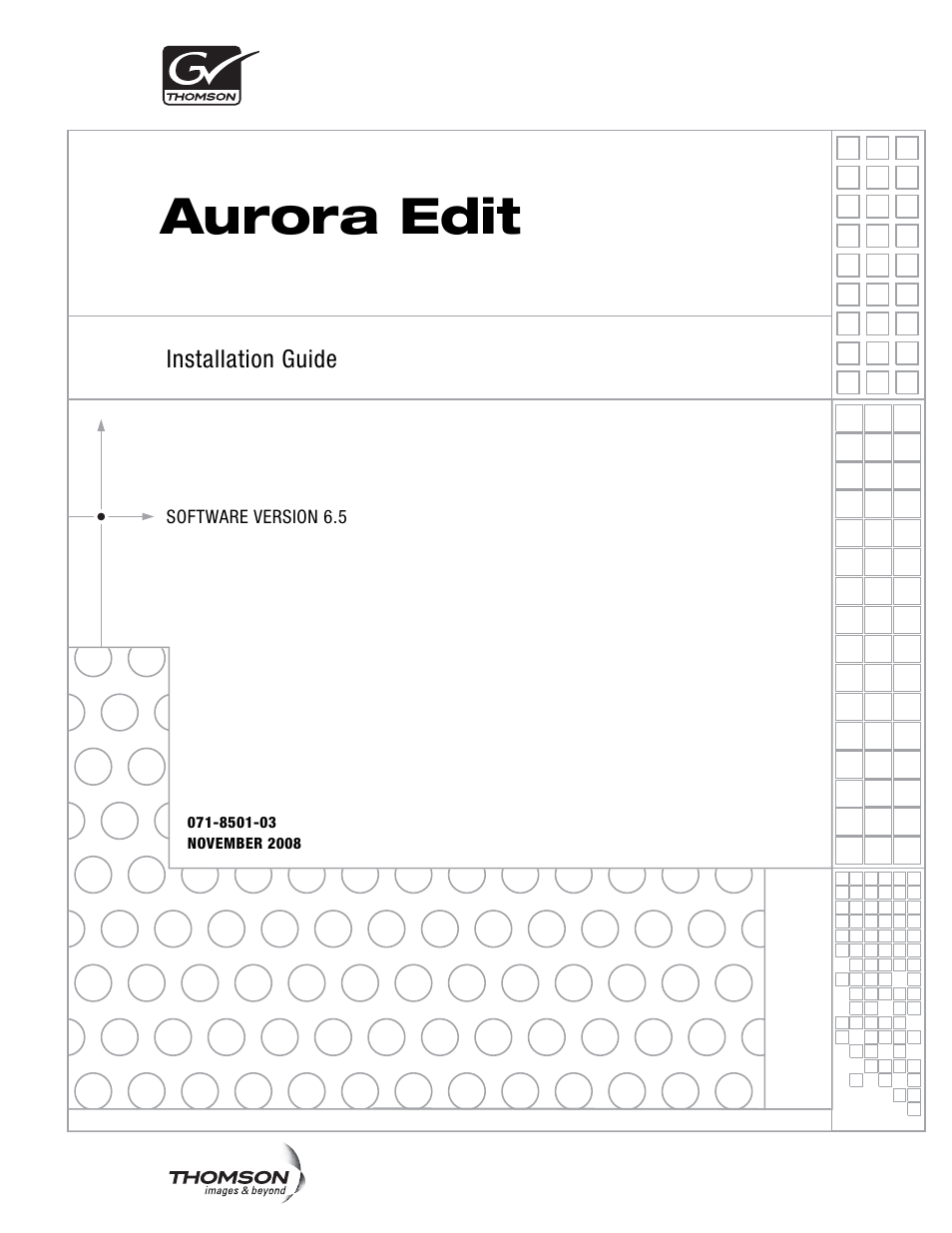 Grass Valley Aurora Edit LD v.6.5 Installation User Manual | 114 pages