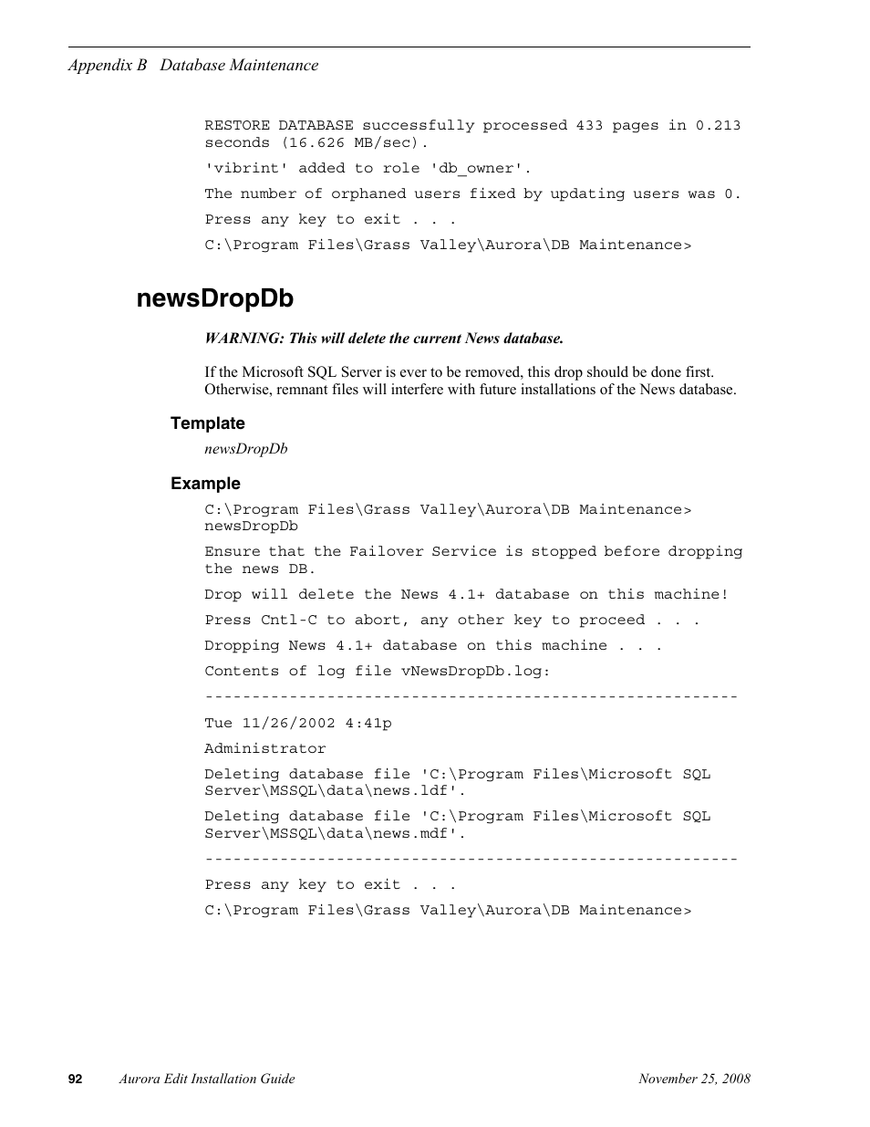 Newsdropdb | Grass Valley Aurora Edit LD v.6.5 Installation User Manual | Page 106 / 114