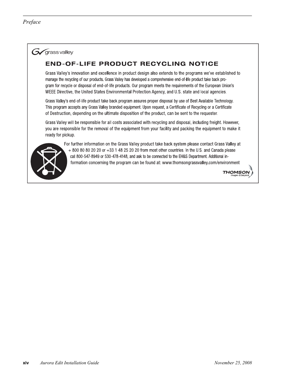 Grass Valley Aurora Edit LD v.6.5 Installation User Manual | Page 14 / 114