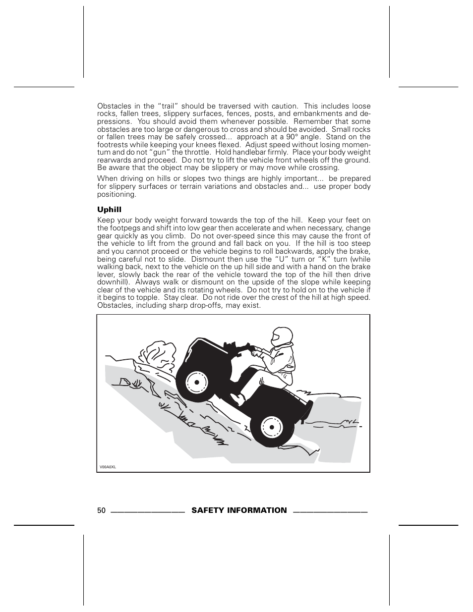 Uphill | Can-Am DS250 User Manual | Page 52 / 140