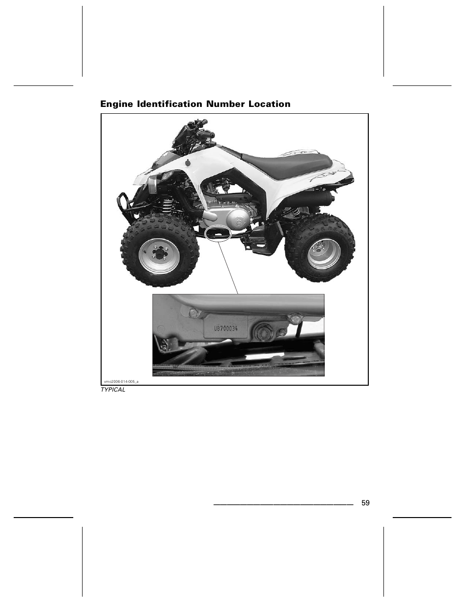 Engine identification number location | Can-Am DS250 User Manual | Page 61 / 140