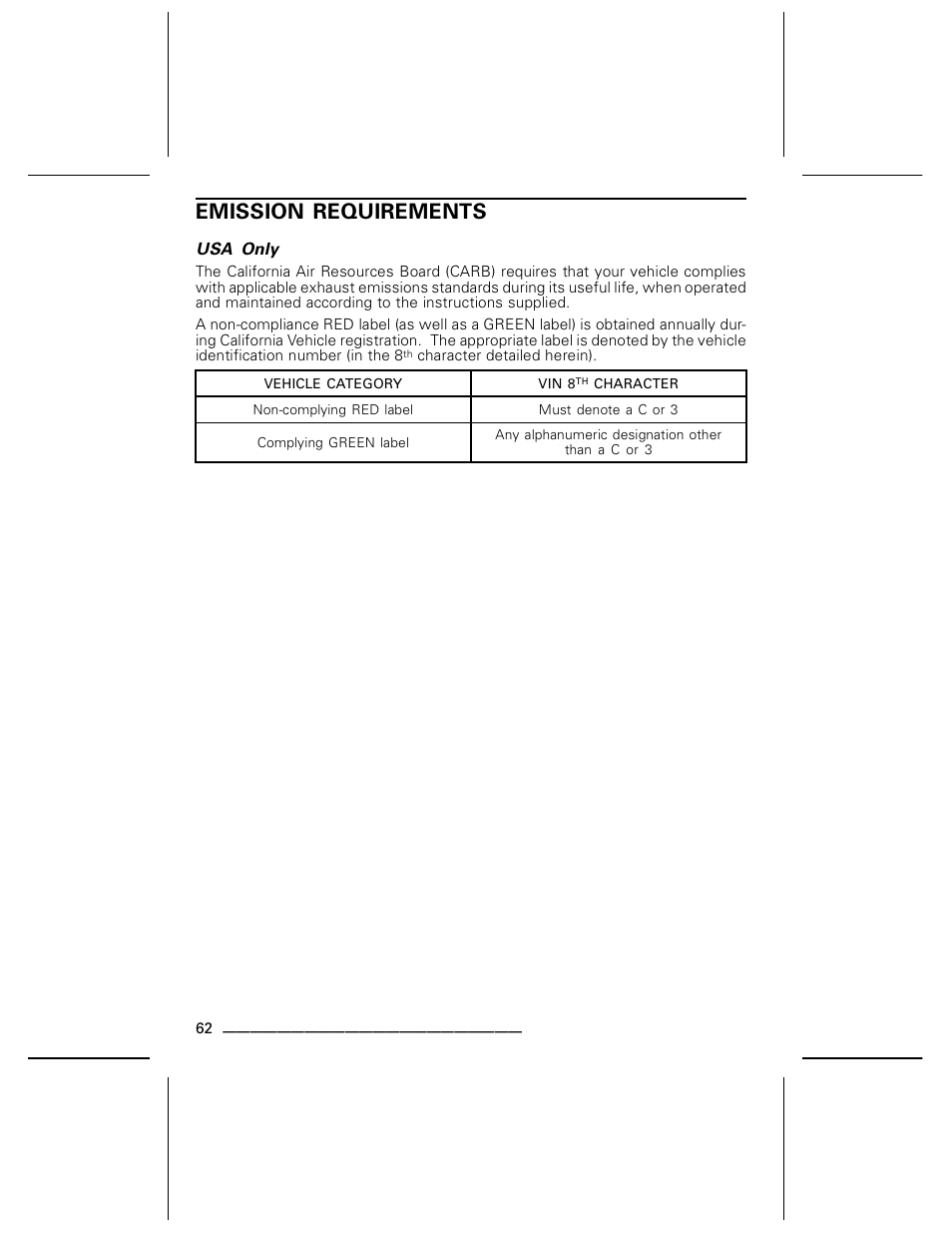 Emission requirements | Can-Am DS250 User Manual | Page 64 / 140