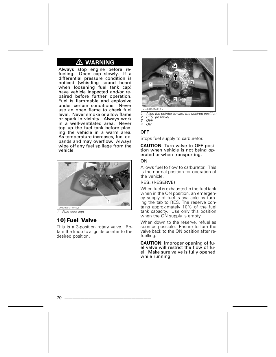 Warning | Can-Am DS250 User Manual | Page 72 / 140