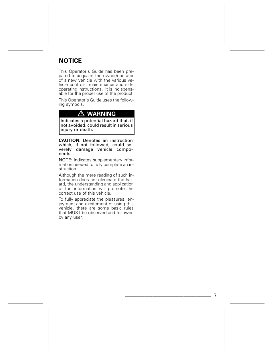 Notice | Can-Am DS250 User Manual | Page 9 / 140