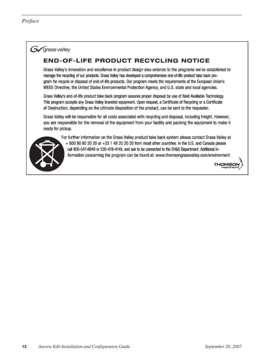 Grass Valley Aurora Edit LD v.6.3 Installation User Manual | Page 12 / 86