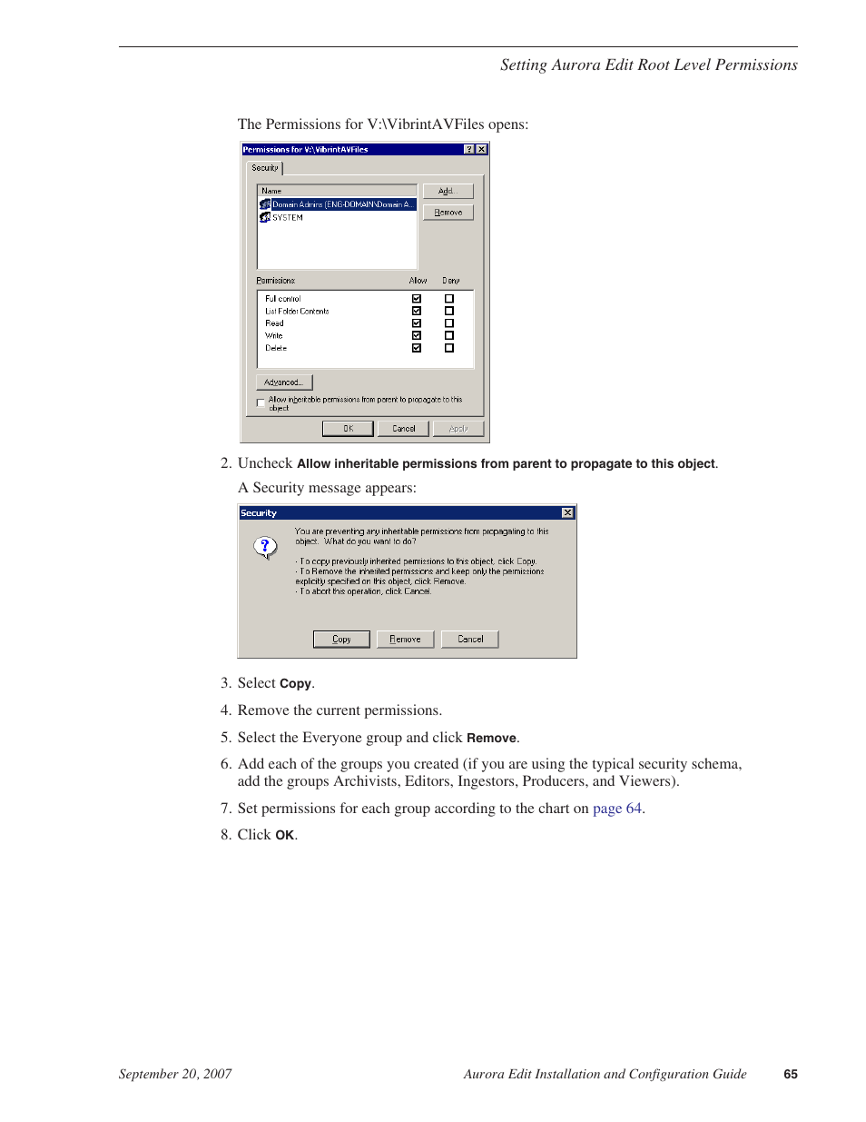 Grass Valley Aurora Edit LD v.6.3 Installation User Manual | Page 65 / 86