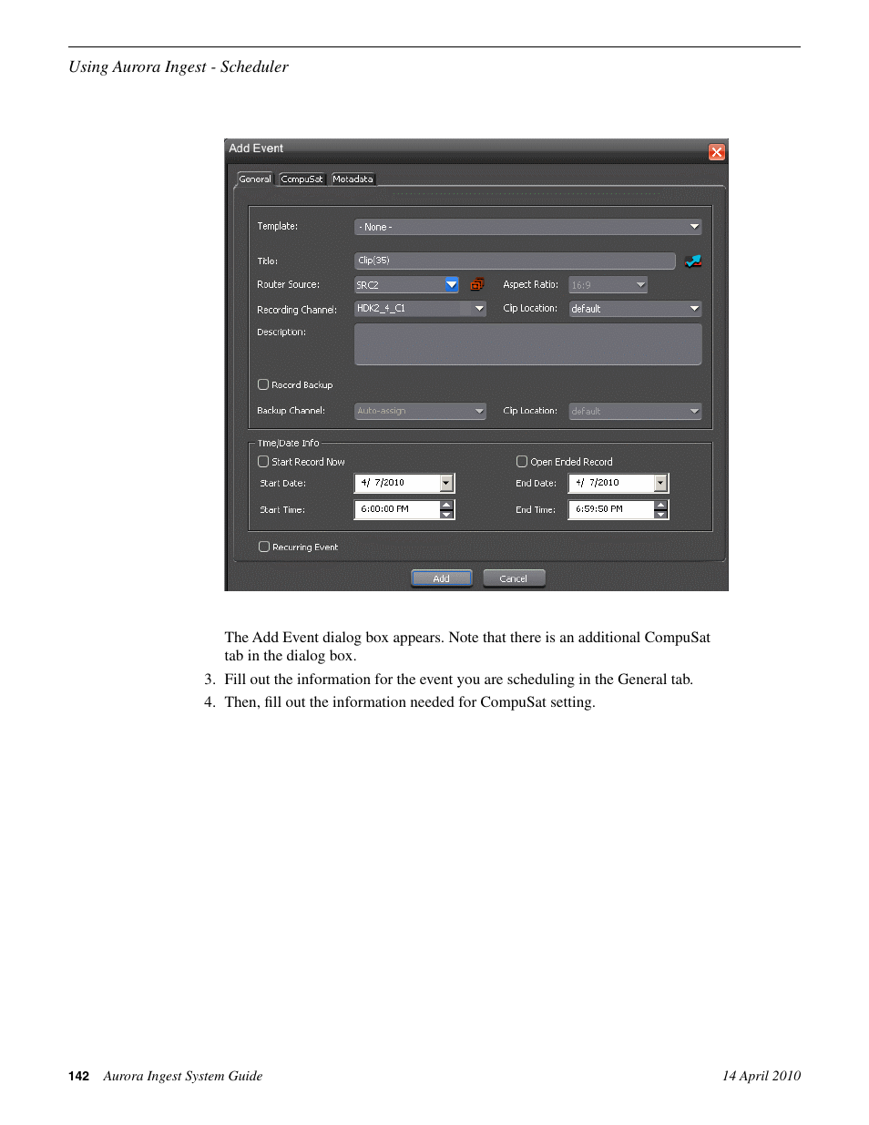 Grass Valley Aurora Ingest v.7.0.0 User Manual | Page 142 / 236