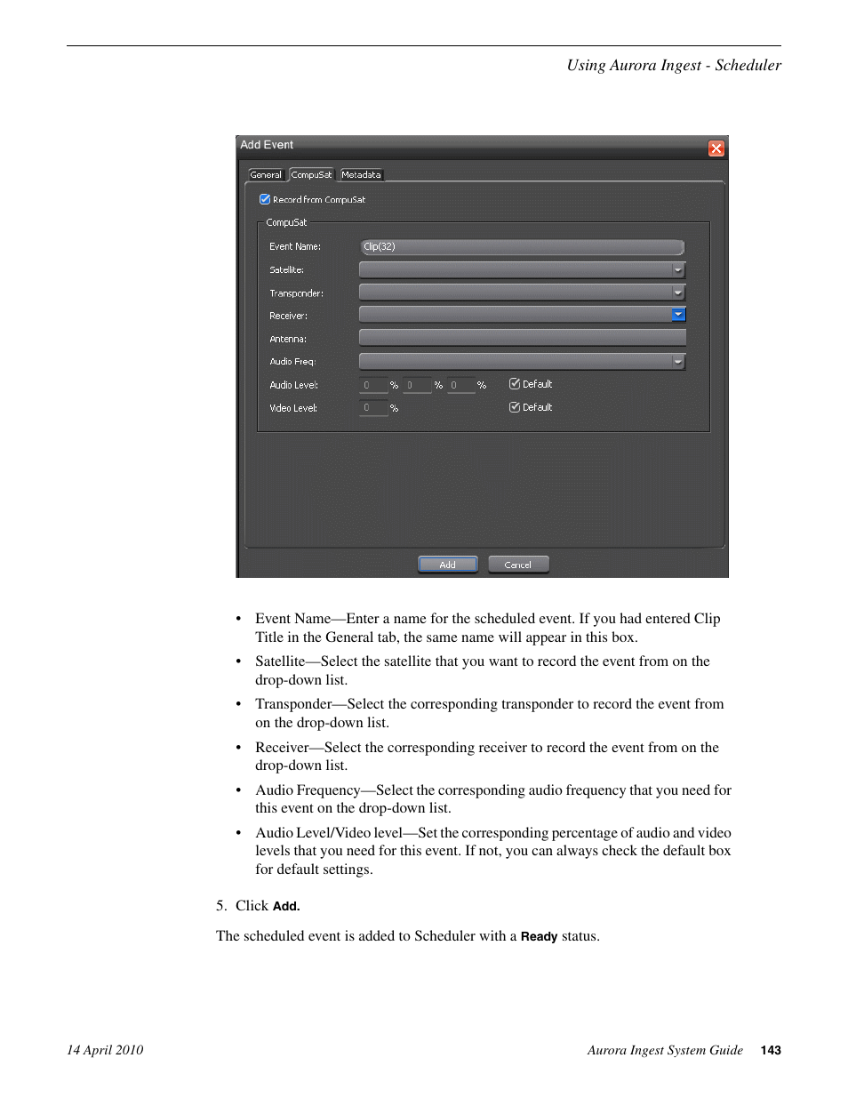 Grass Valley Aurora Ingest v.7.0.0 User Manual | Page 143 / 236