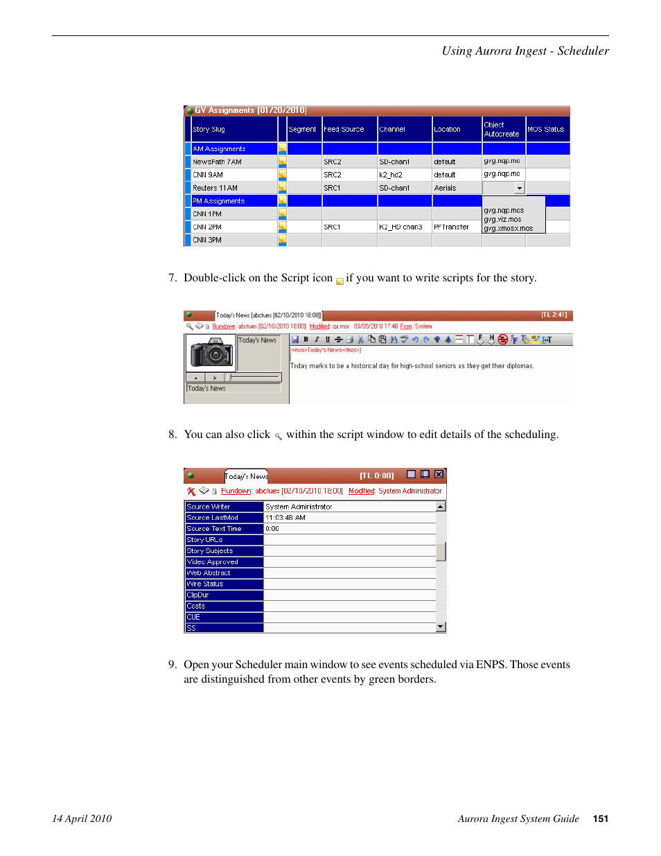 Grass Valley Aurora Ingest v.7.0.0 User Manual | Page 151 / 236