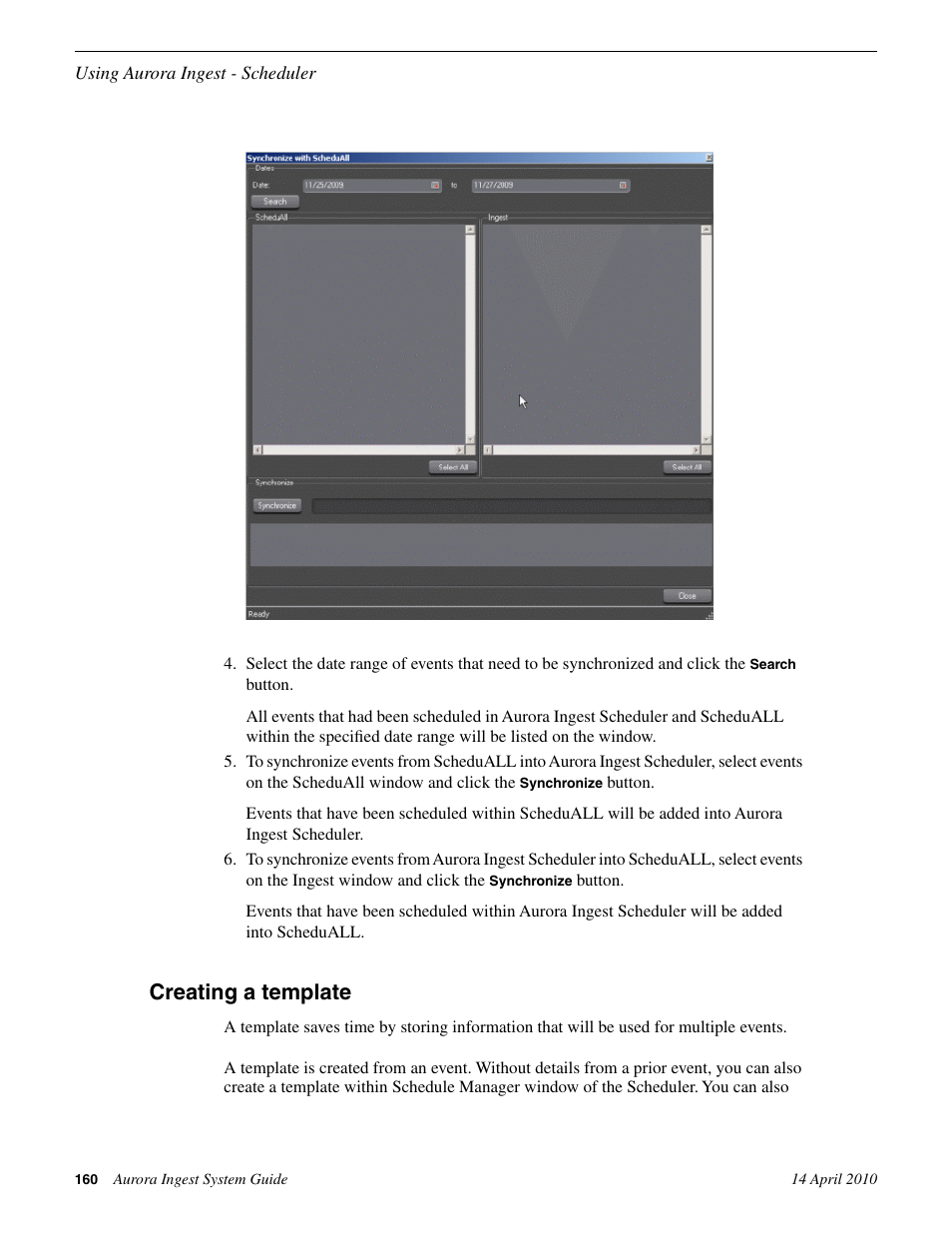 Creating a template | Grass Valley Aurora Ingest v.7.0.0 User Manual | Page 160 / 236