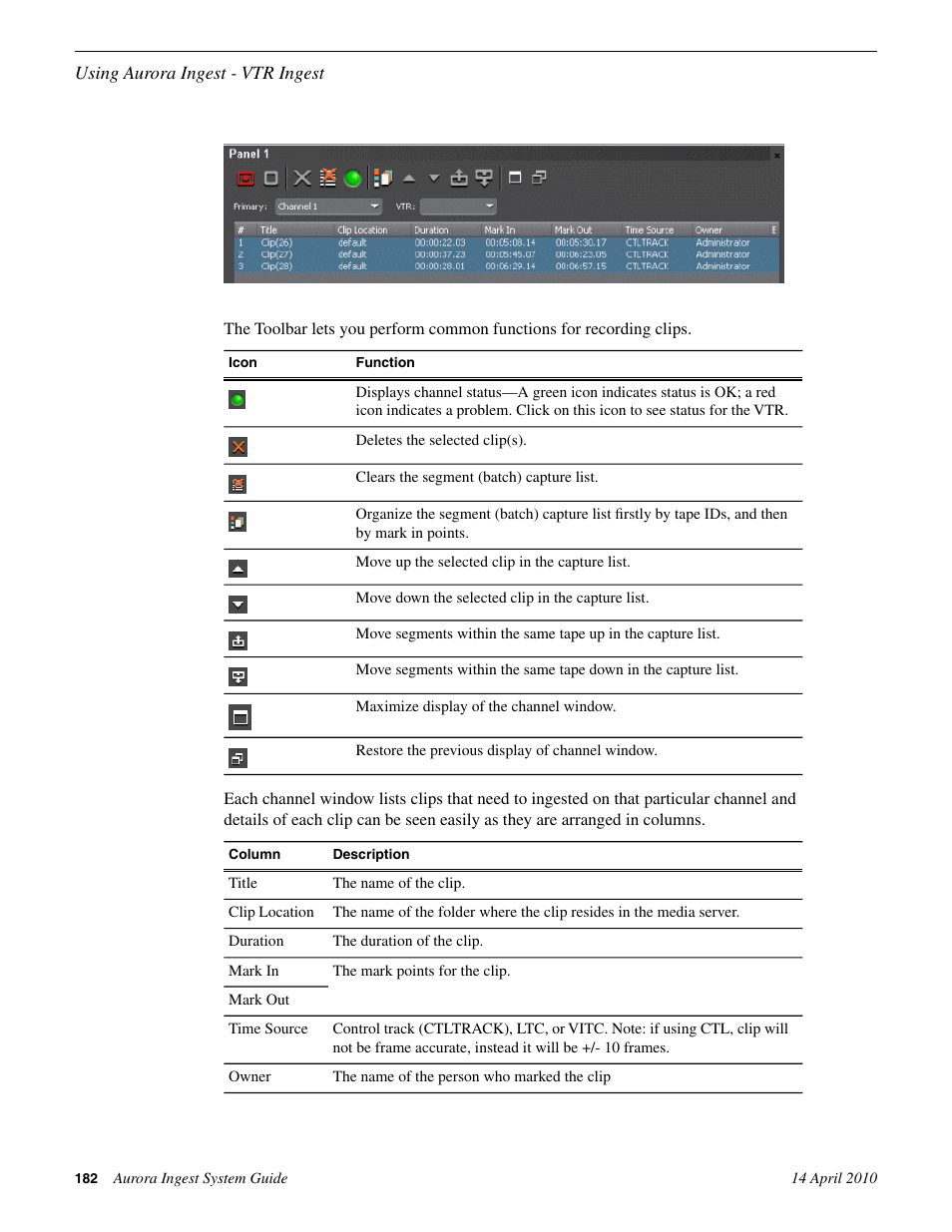 Grass Valley Aurora Ingest v.7.0.0 User Manual | Page 182 / 236