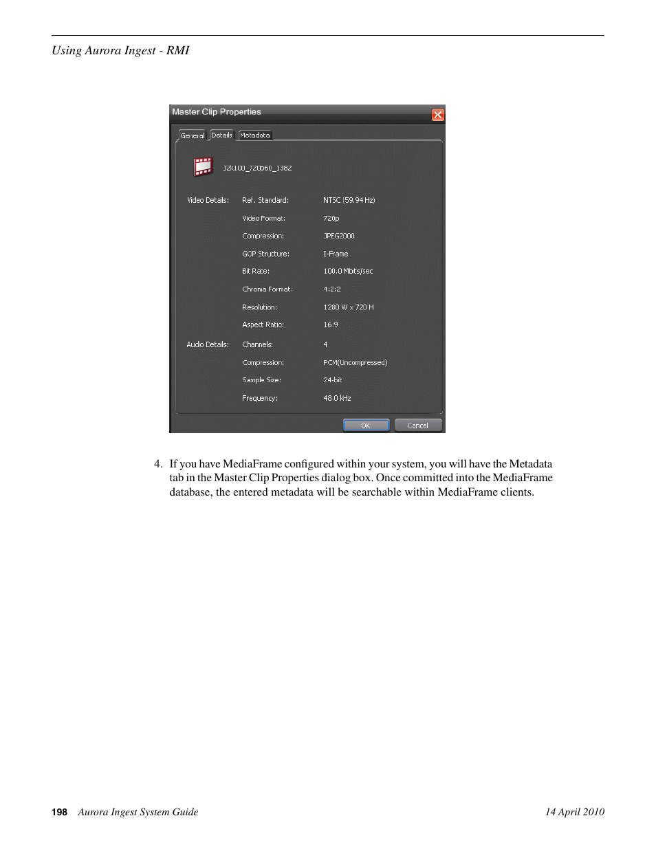 Grass Valley Aurora Ingest v.7.0.0 User Manual | Page 198 / 236