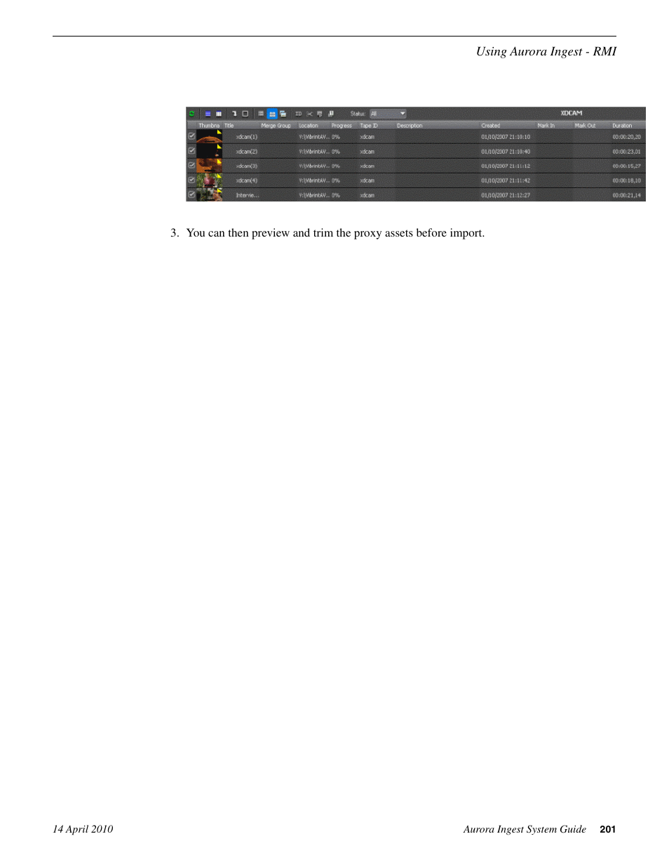 Grass Valley Aurora Ingest v.7.0.0 User Manual | Page 201 / 236