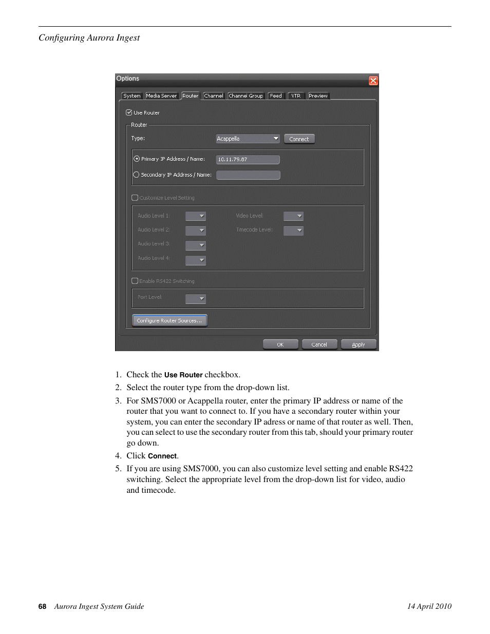 Grass Valley Aurora Ingest v.7.0.0 User Manual | Page 68 / 236