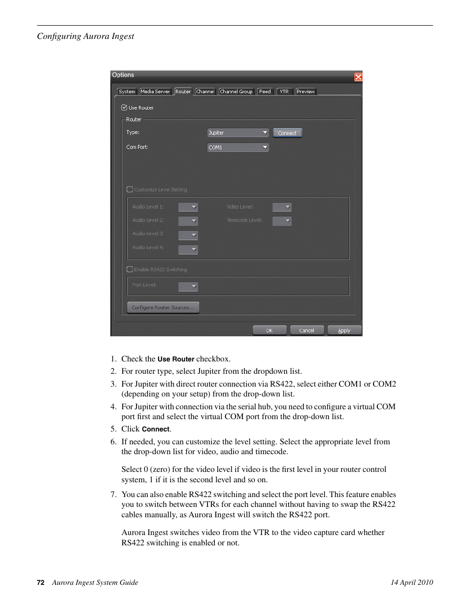 Grass Valley Aurora Ingest v.7.0.0 User Manual | Page 72 / 236