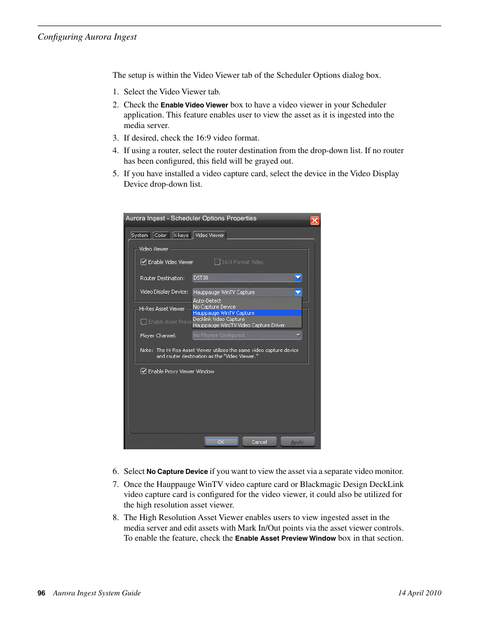 Grass Valley Aurora Ingest v.7.0.0 User Manual | Page 96 / 236
