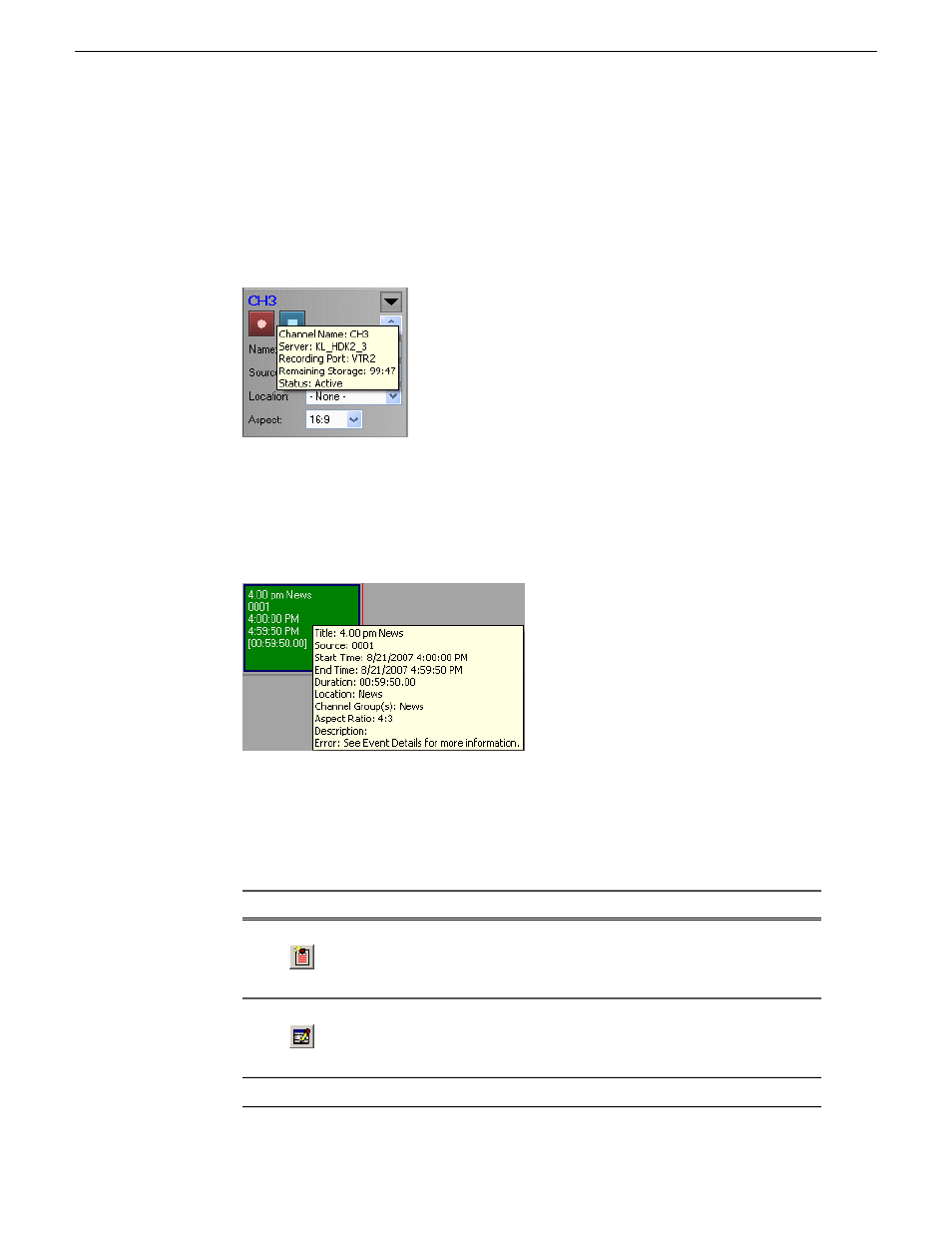 Using scheduler toolbar | Grass Valley Aurora Ingest v.6.5.2 User Manual | Page 103 / 214