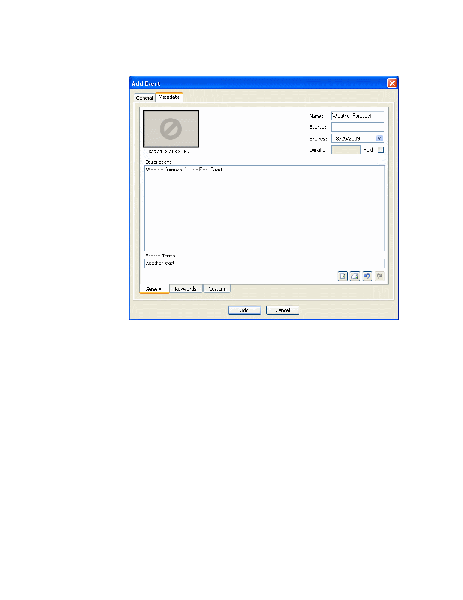 Adding new events using quick schedule | Grass Valley Aurora Ingest v.6.5.2 User Manual | Page 113 / 214