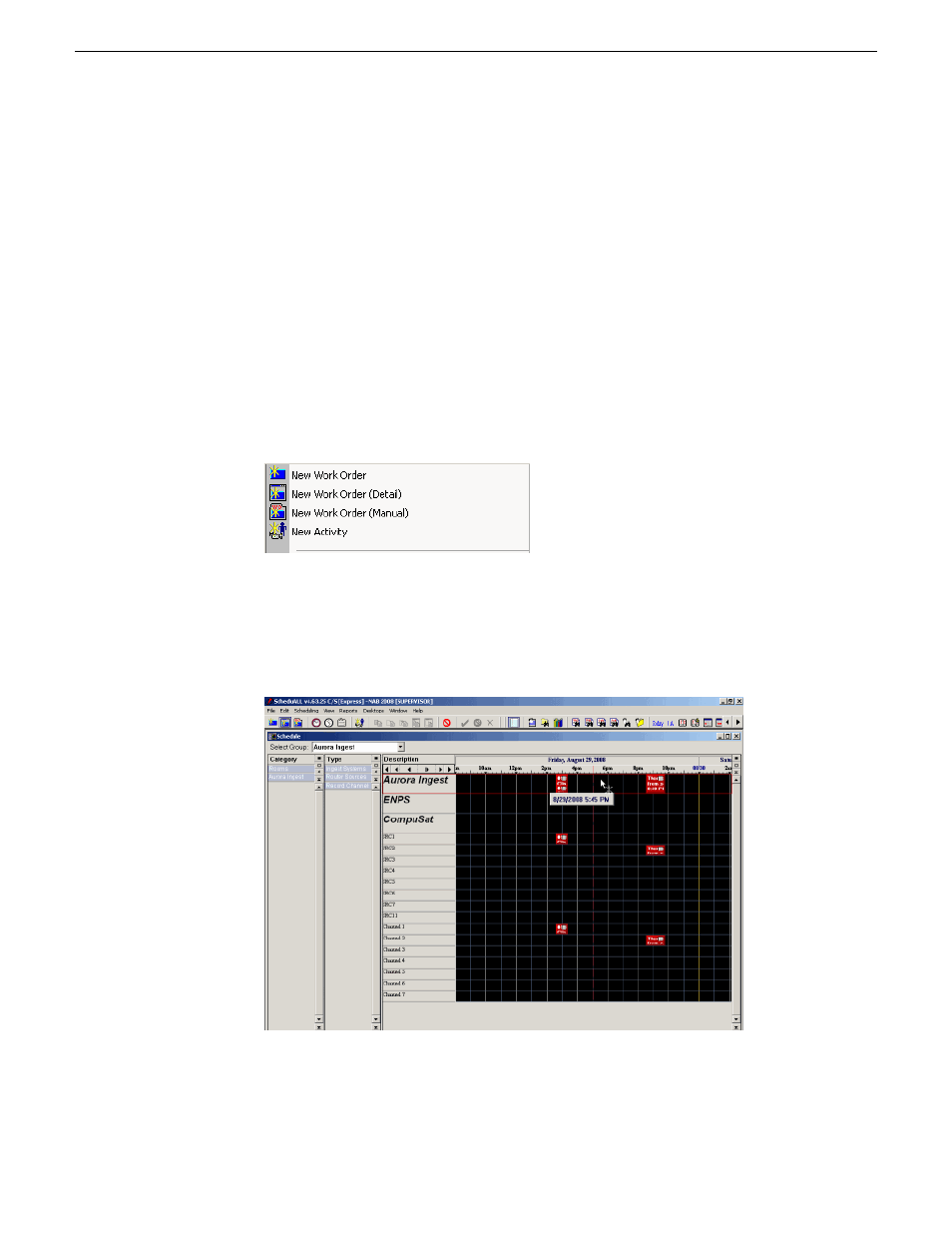Adding new events from scheduall into scheduler | Grass Valley Aurora Ingest v.6.5.2 User Manual | Page 131 / 214