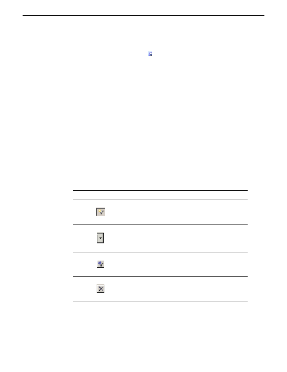 About searching with filters, Filter icon reference table, Creating a filter | Grass Valley Aurora Ingest v.6.5.2 User Manual | Page 147 / 214