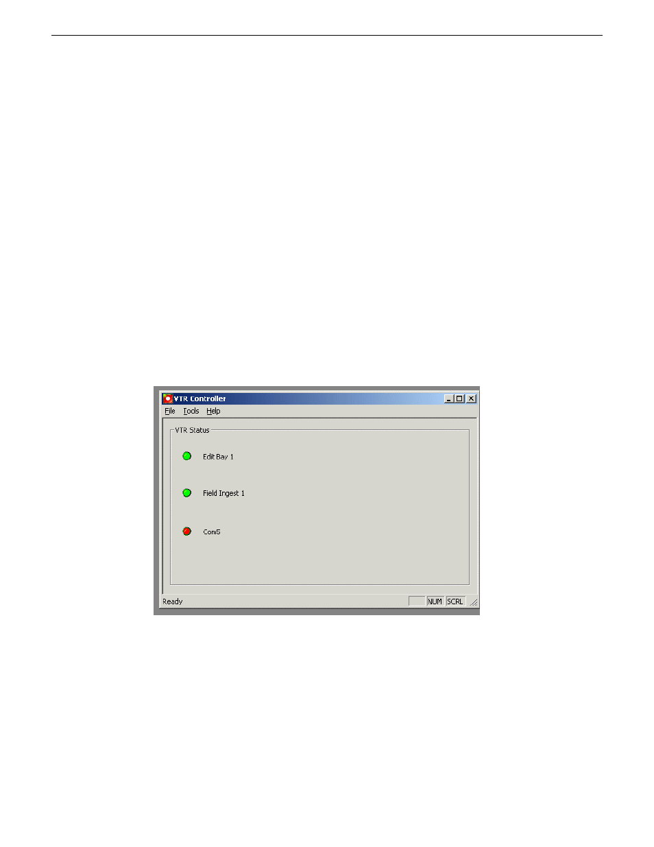 Using vtr controller, Overview of the vtr controller window, Viewing vtr properties | Grass Valley Aurora Ingest v.6.5.2 User Manual | Page 156 / 214
