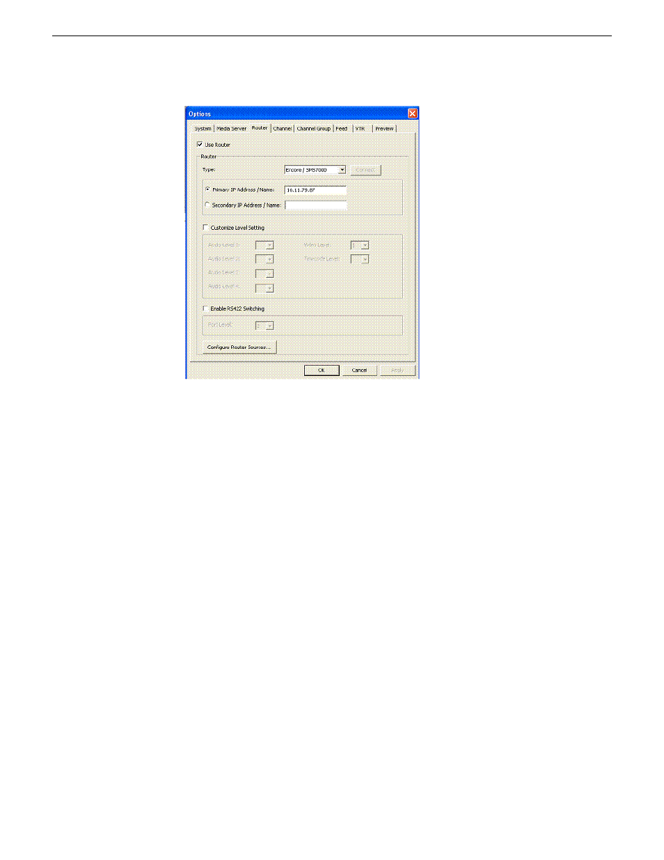 Configuring encore | Grass Valley Aurora Ingest v.6.5.2 User Manual | Page 37 / 214