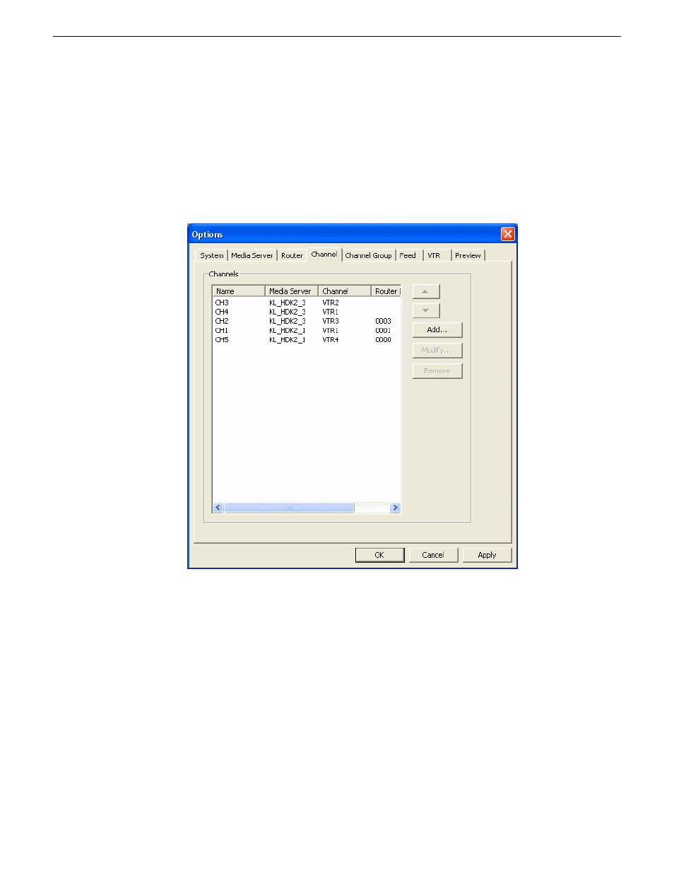 Configuring channels | Grass Valley Aurora Ingest v.6.5.2 User Manual | Page 49 / 214