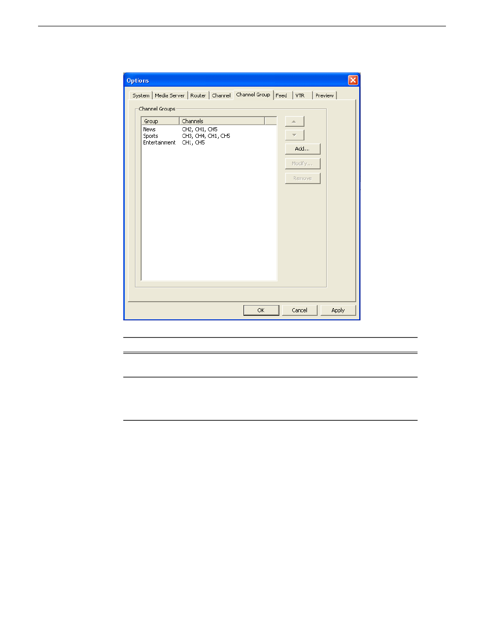 Adding a channel group | Grass Valley Aurora Ingest v.6.5.2 User Manual | Page 53 / 214