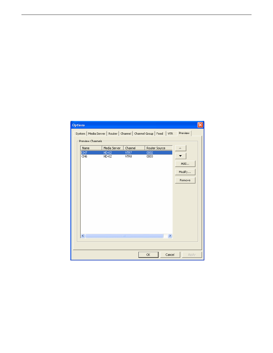 Modifying a preview channel, Removing a preview channel | Grass Valley Aurora Ingest v.6.5.2 User Manual | Page 60 / 214
