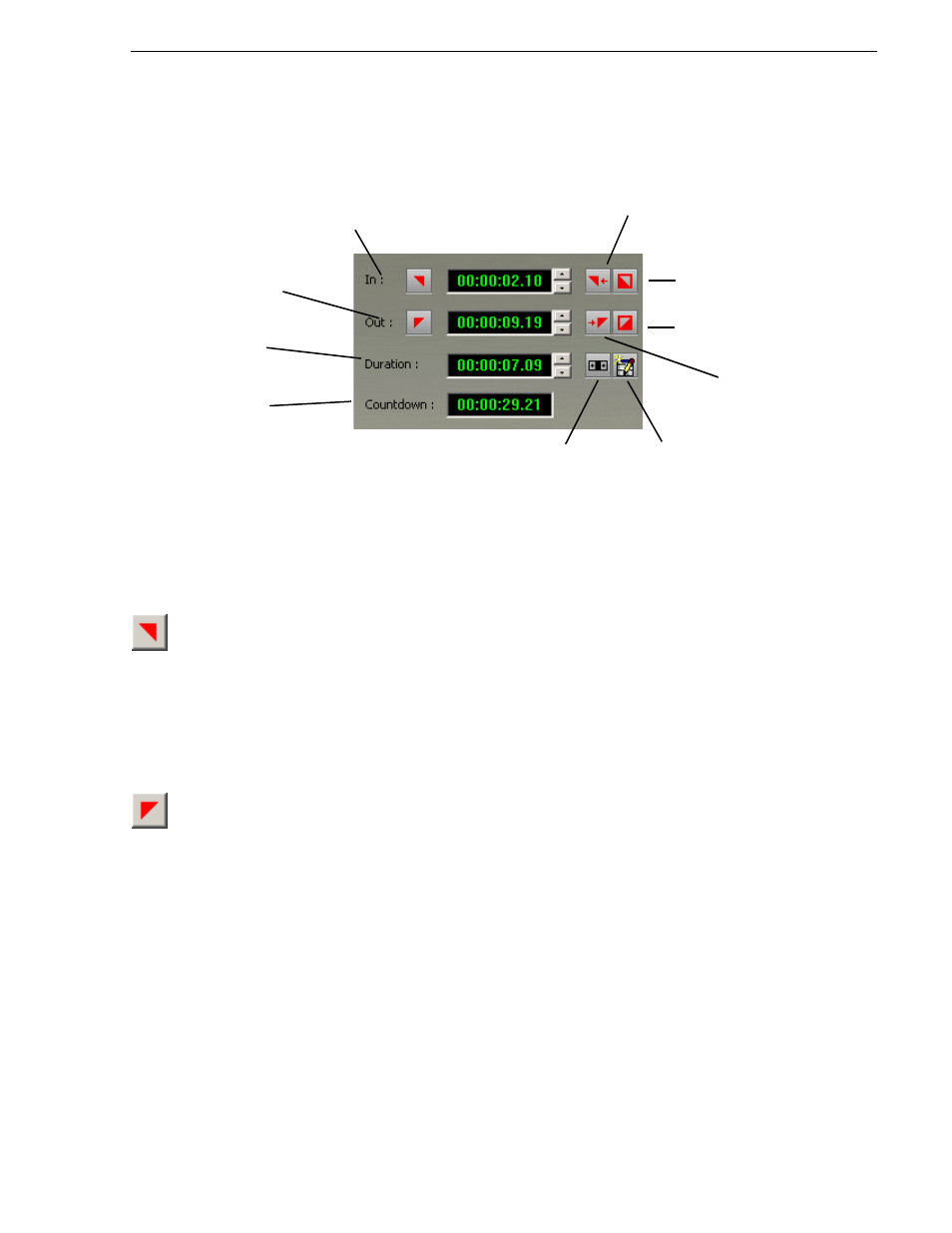 Marking in and out points, Recording clips to the media server, Marking in and out points” on | Grass Valley Aurora Ingest v.6.3 User Manual | Page 107 / 122