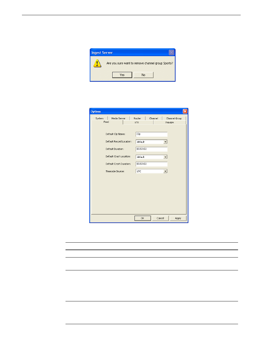 Configuring aurora ingest - scheduler (feed) | Grass Valley Aurora Ingest v.6.3 User Manual | Page 44 / 122