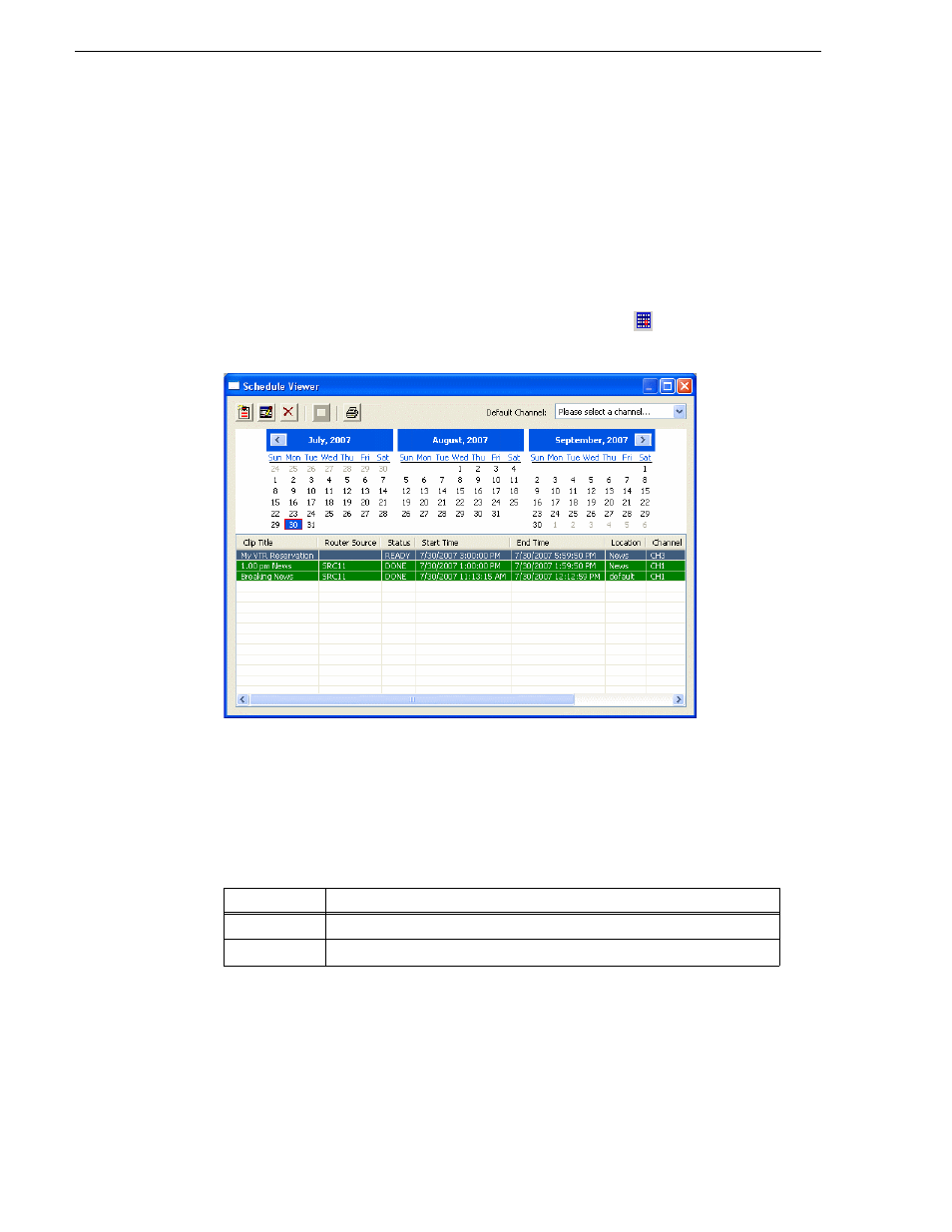 Tour of schedule viewer, Event columns | Grass Valley Aurora Ingest v.6.3 User Manual | Page 70 / 122
