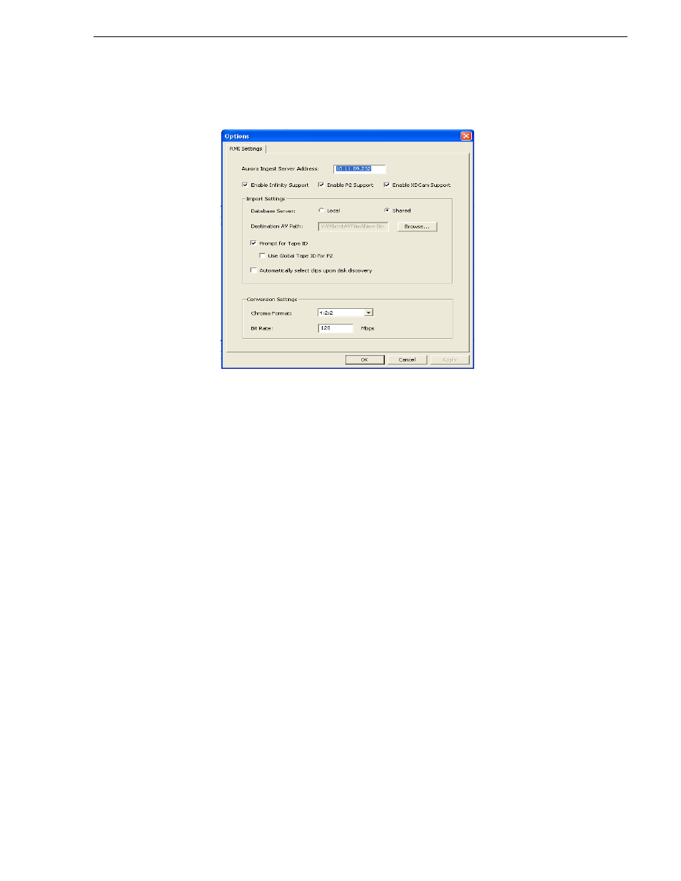 Configuring rmi | Grass Valley Aurora Ingest v.6.1 User Manual | Page 41 / 84