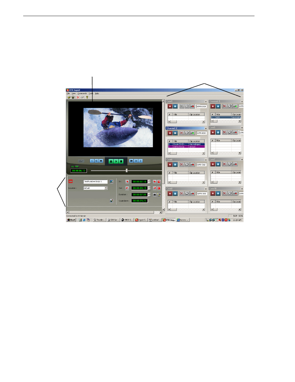 Tour of the vtr ingest window | Grass Valley Aurora Ingest v.6.1 User Manual | Page 64 / 84