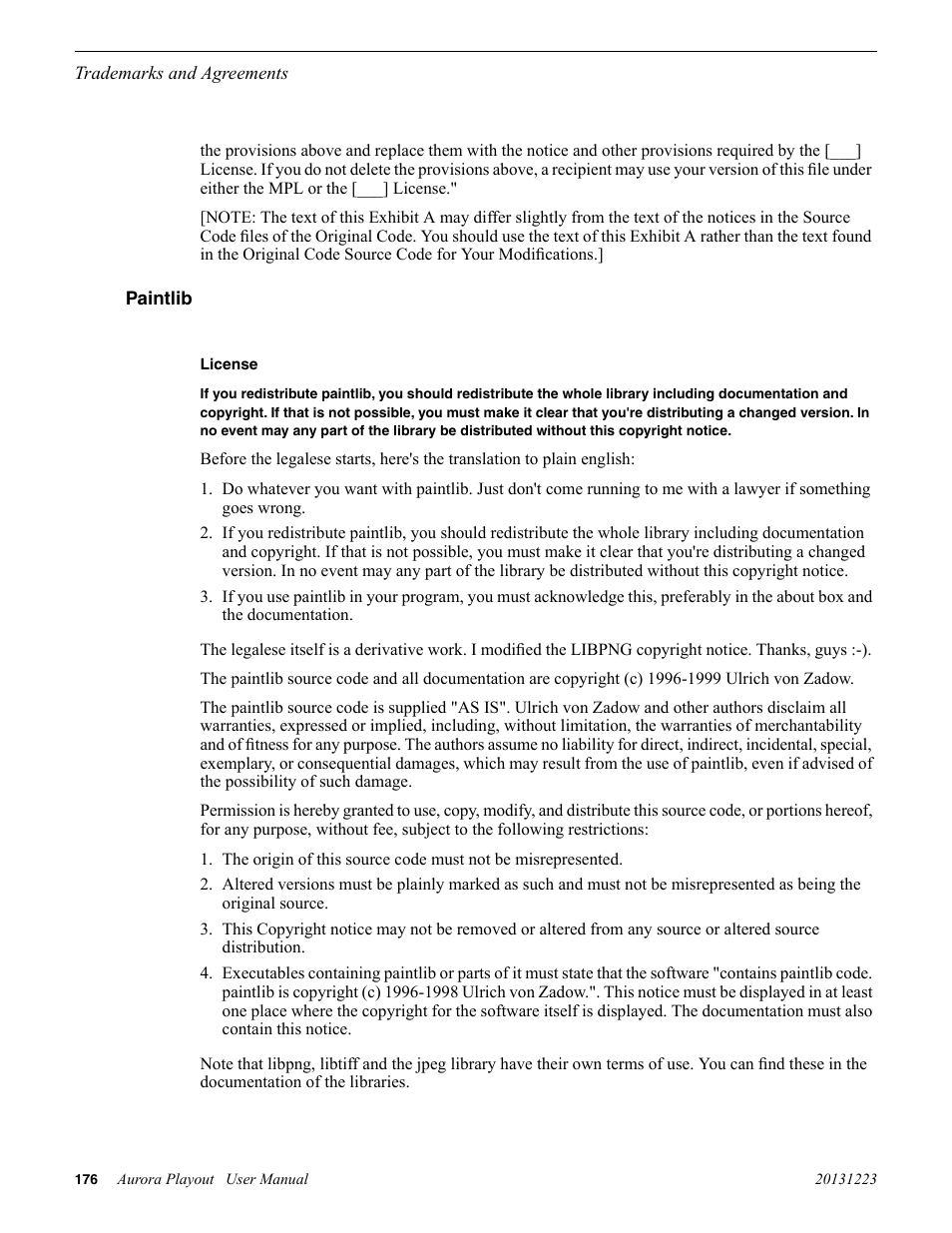 Paintlib | Grass Valley Aurora Playout v.8.1 User Manual | Page 176 / 186