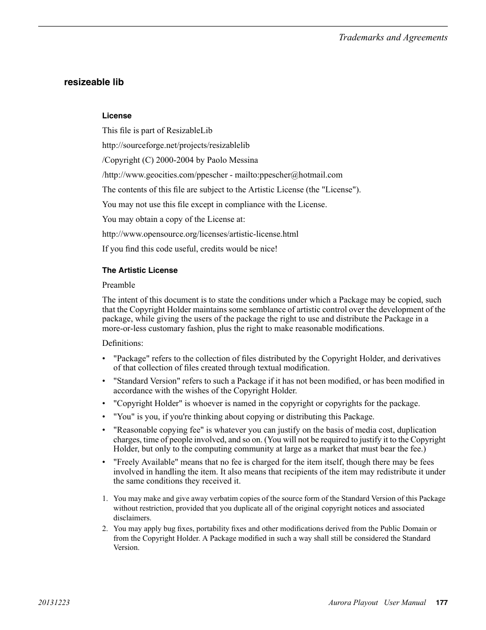 Resizeable lib | Grass Valley Aurora Playout v.8.1 User Manual | Page 177 / 186