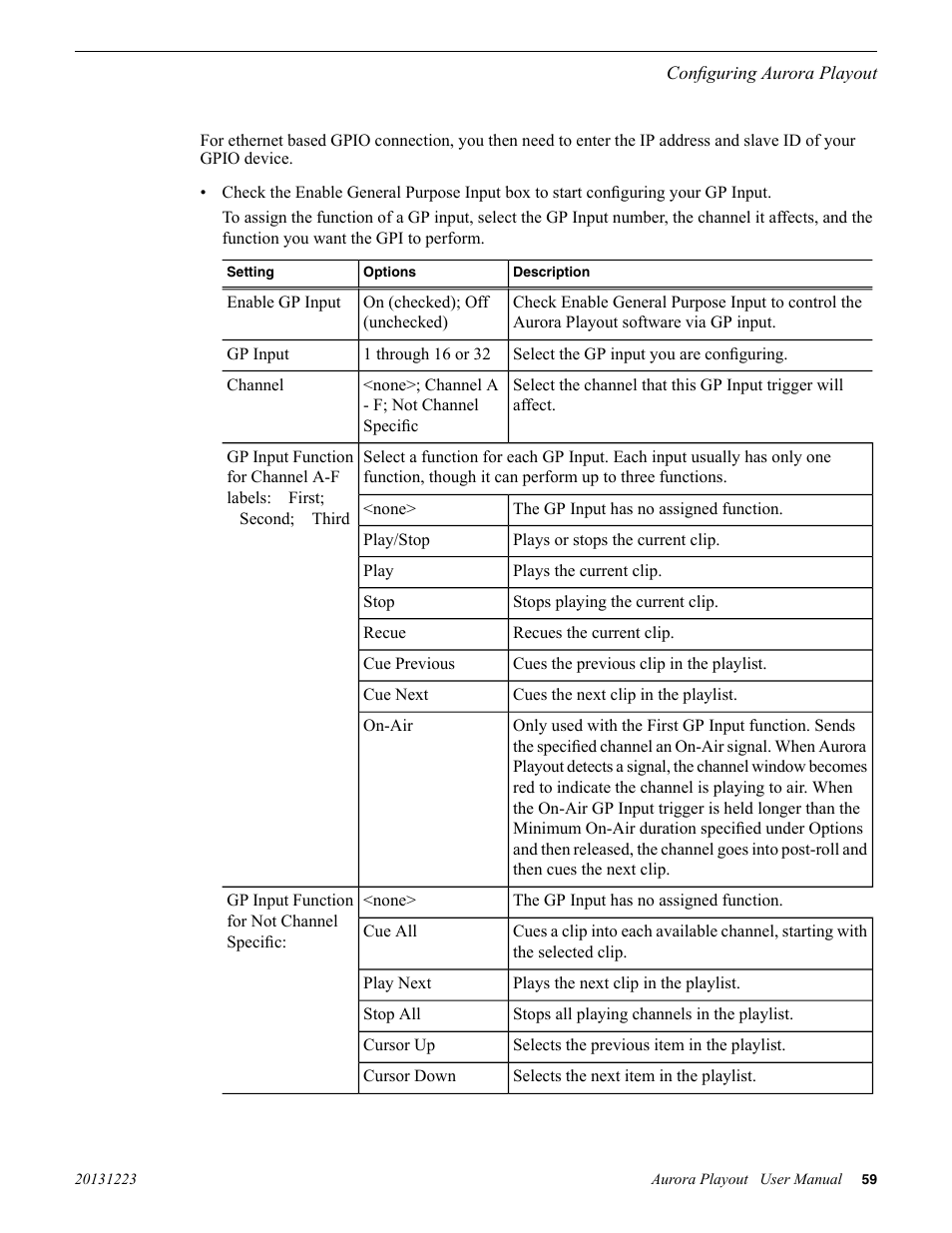 Grass Valley Aurora Playout v.8.1 User Manual | Page 59 / 186