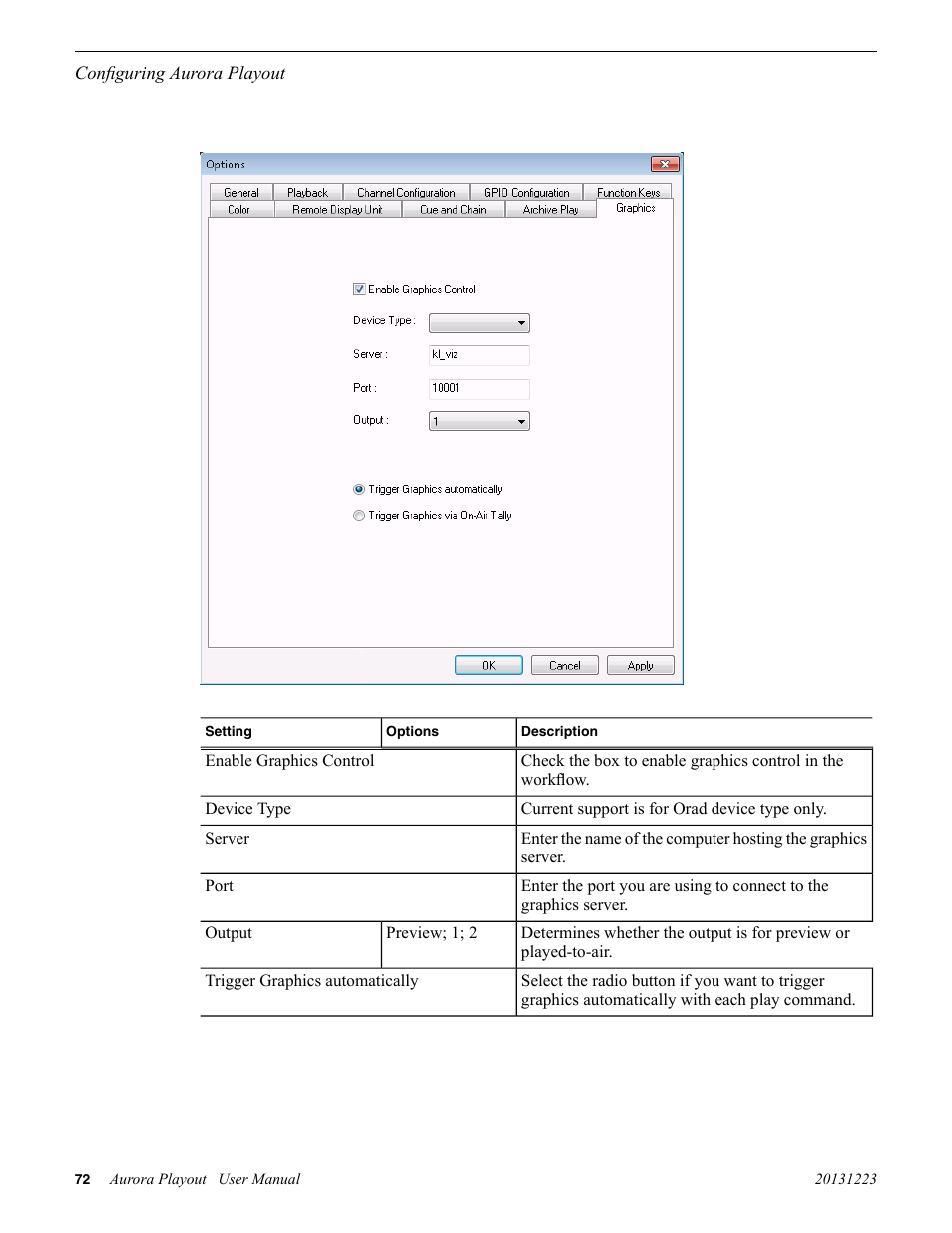 Grass Valley Aurora Playout v.8.1 User Manual | Page 72 / 186